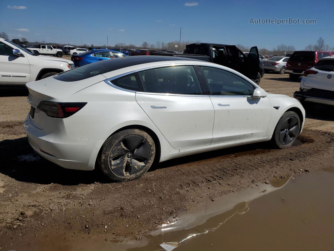 2020 Tesla Model 3  White vin: 5YJ3E1EA9LF598018