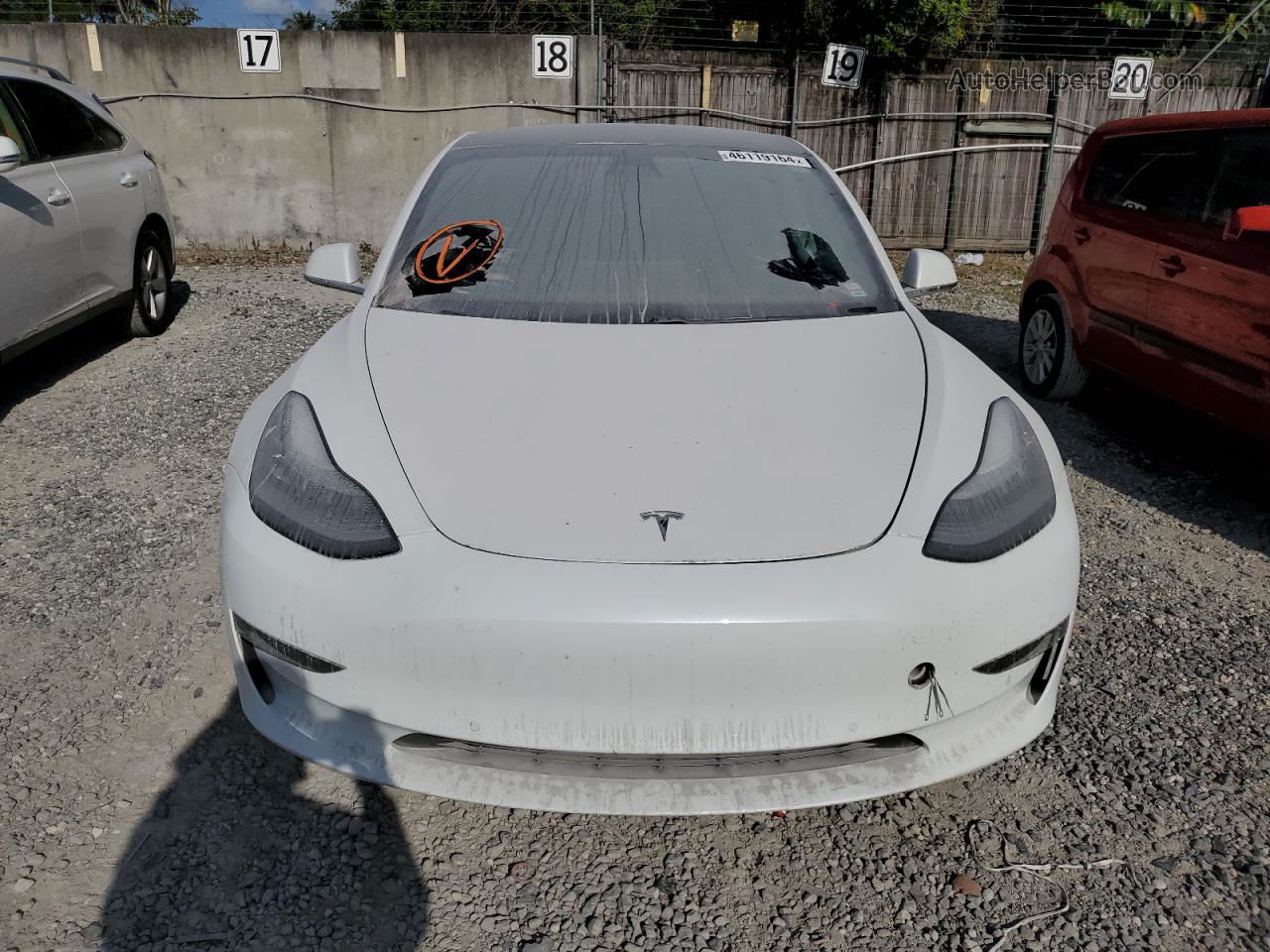 2020 Tesla Model 3  White vin: 5YJ3E1EA9LF598049