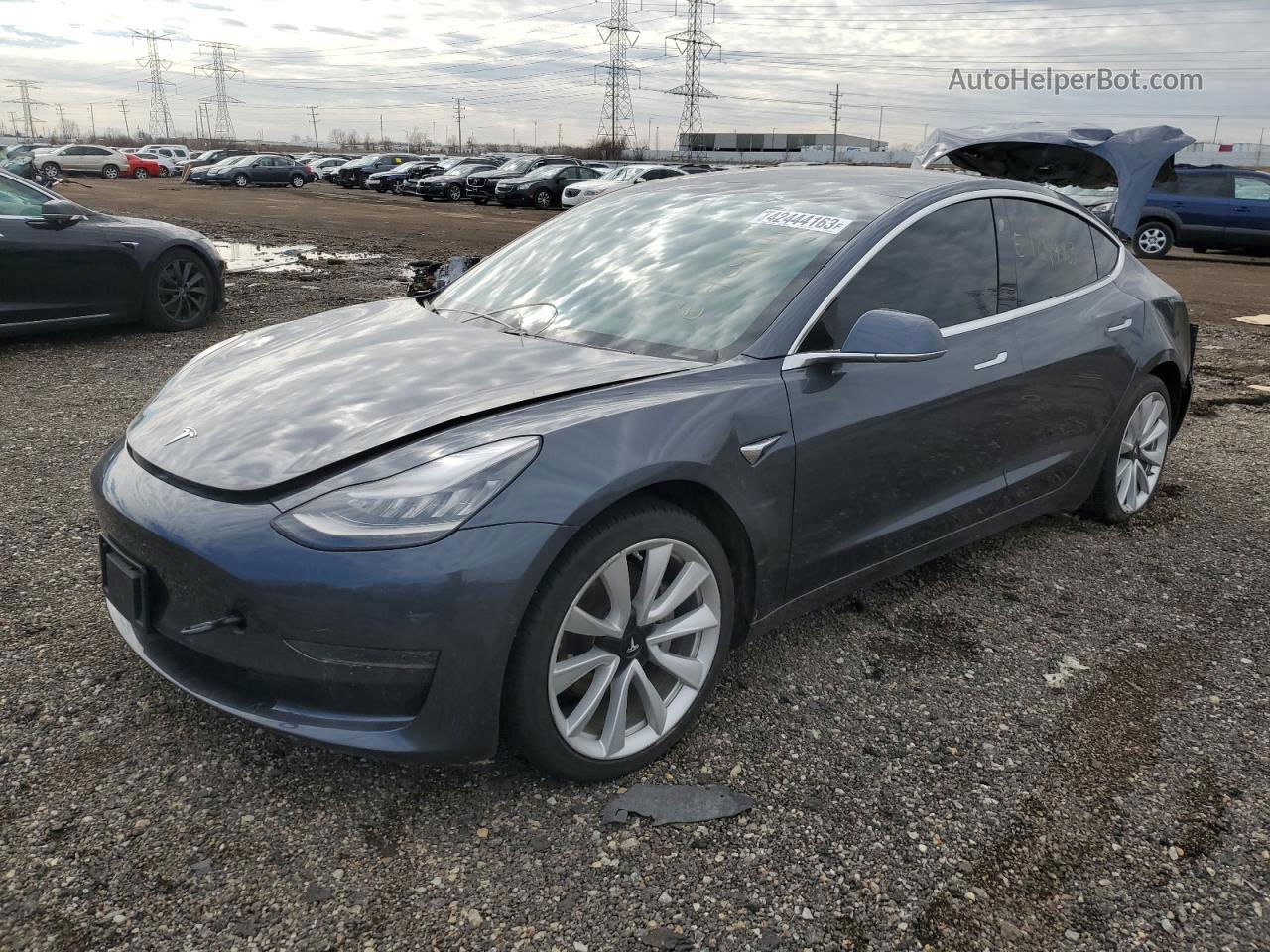 2020 Tesla Model 3  Серый vin: 5YJ3E1EA9LF598505