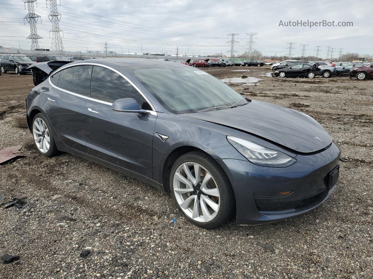2020 Tesla Model 3  Gray vin: 5YJ3E1EA9LF598505