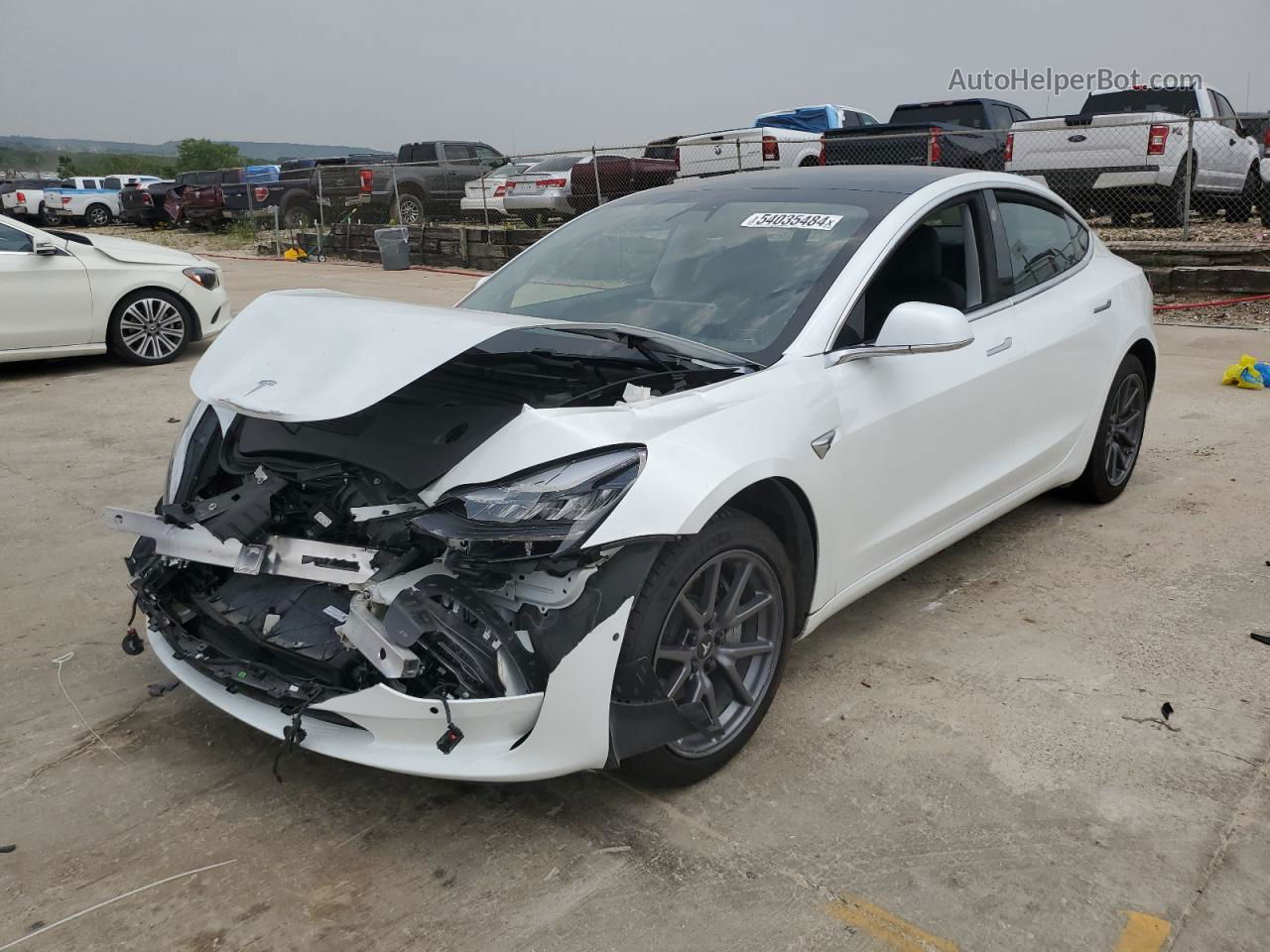 2020 Tesla Model 3  White vin: 5YJ3E1EA9LF632071