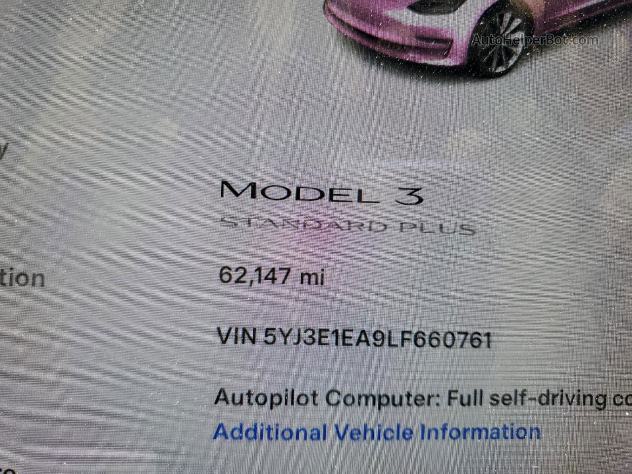 2020 Tesla Model 3  Black vin: 5YJ3E1EA9LF660761