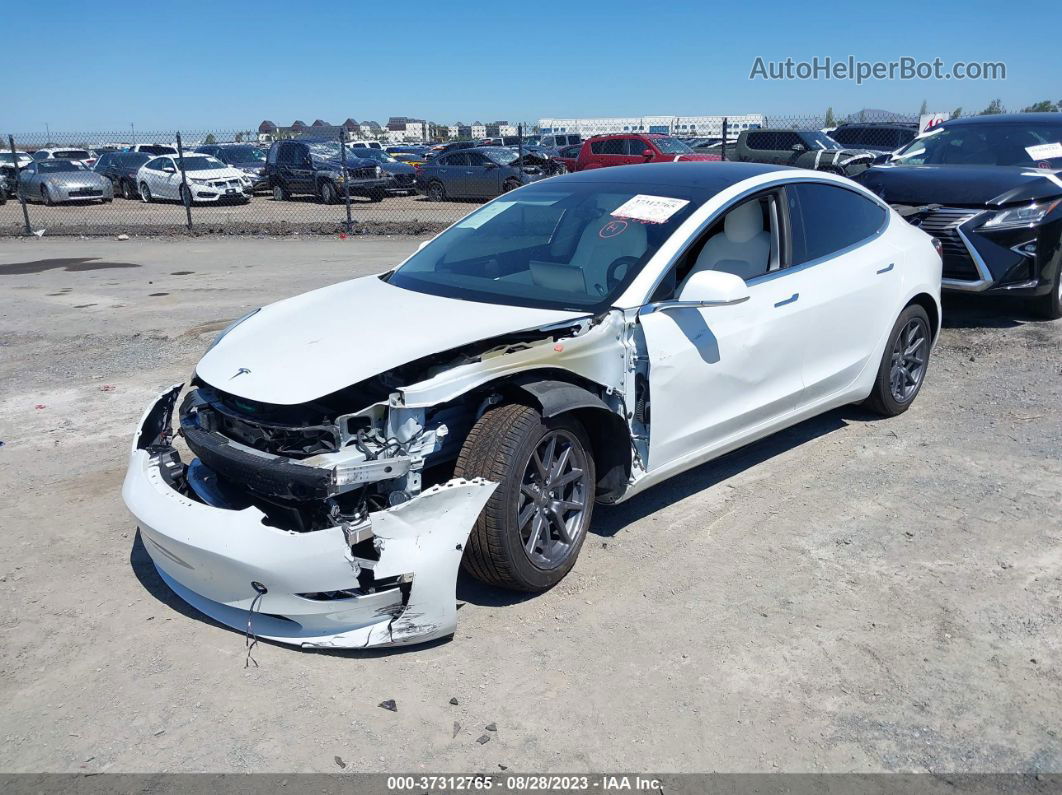 2020 Tesla Model 3 Standard Range White vin: 5YJ3E1EA9LF717993