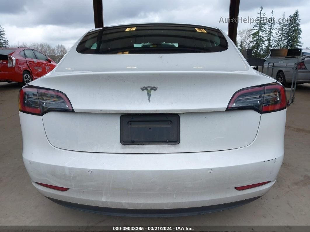 2021 Tesla Model 3 Standard Range Plus Rear-wheel Drive White vin: 5YJ3E1EA9MF014623