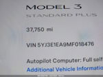 2021 Tesla Model 3 Standard Range Plus Rear-wheel Drive White vin: 5YJ3E1EA9MF018476