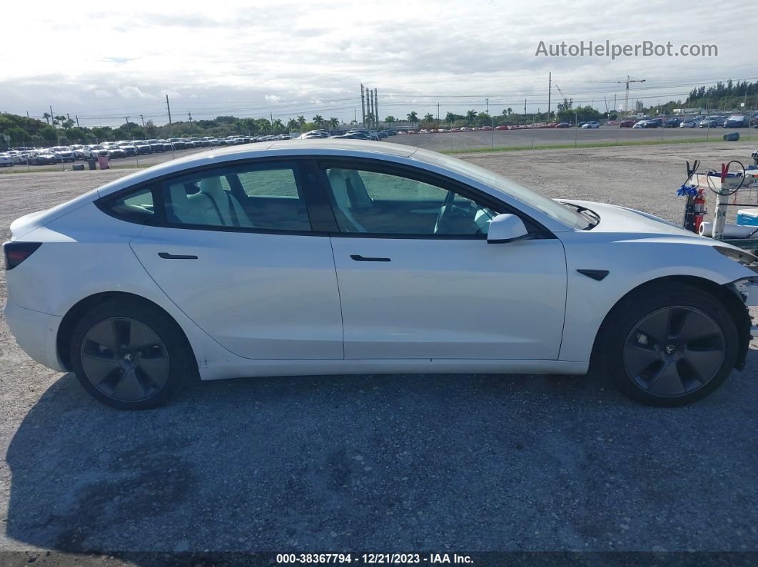 2021 Tesla Model 3 Standard Range Plus Rear-wheel Drive White vin: 5YJ3E1EA9MF018476