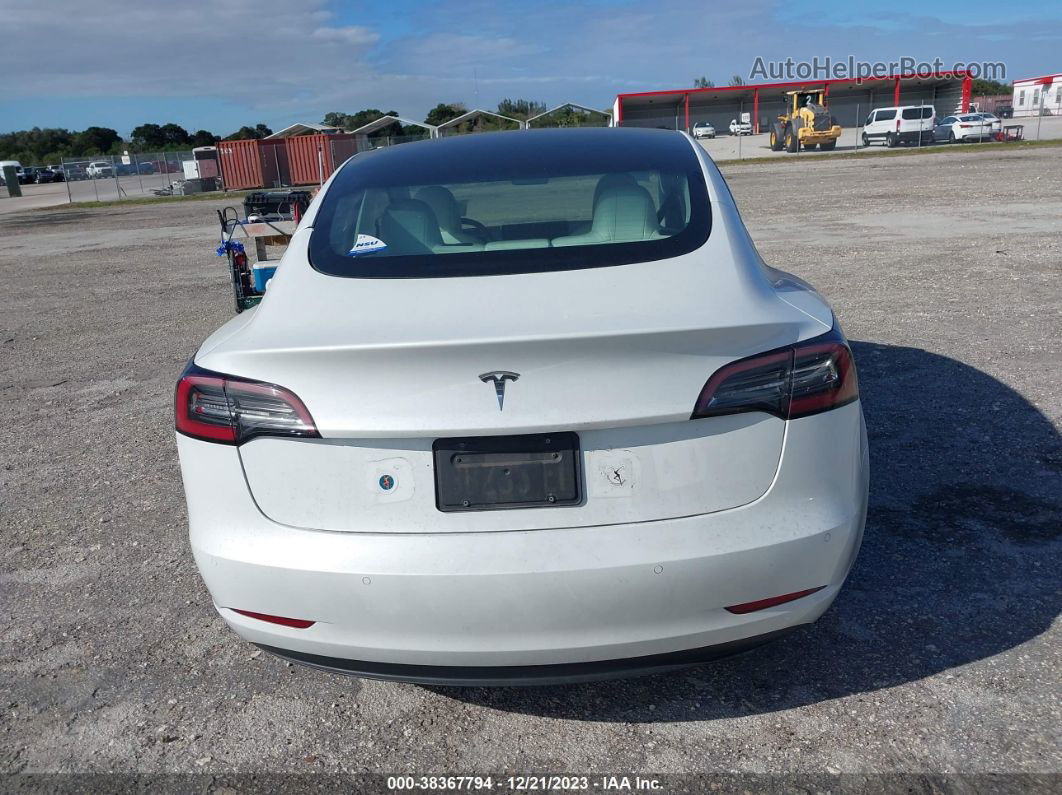 2021 Tesla Model 3 Standard Range Plus Rear-wheel Drive White vin: 5YJ3E1EA9MF018476