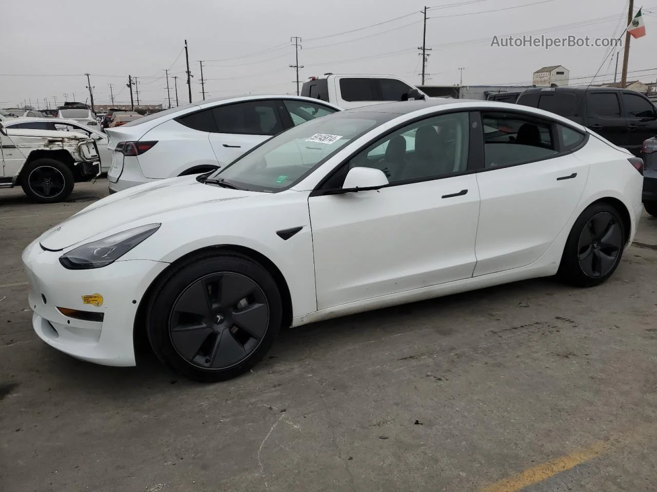 2021 Tesla Model 3  Белый vin: 5YJ3E1EA9MF022057