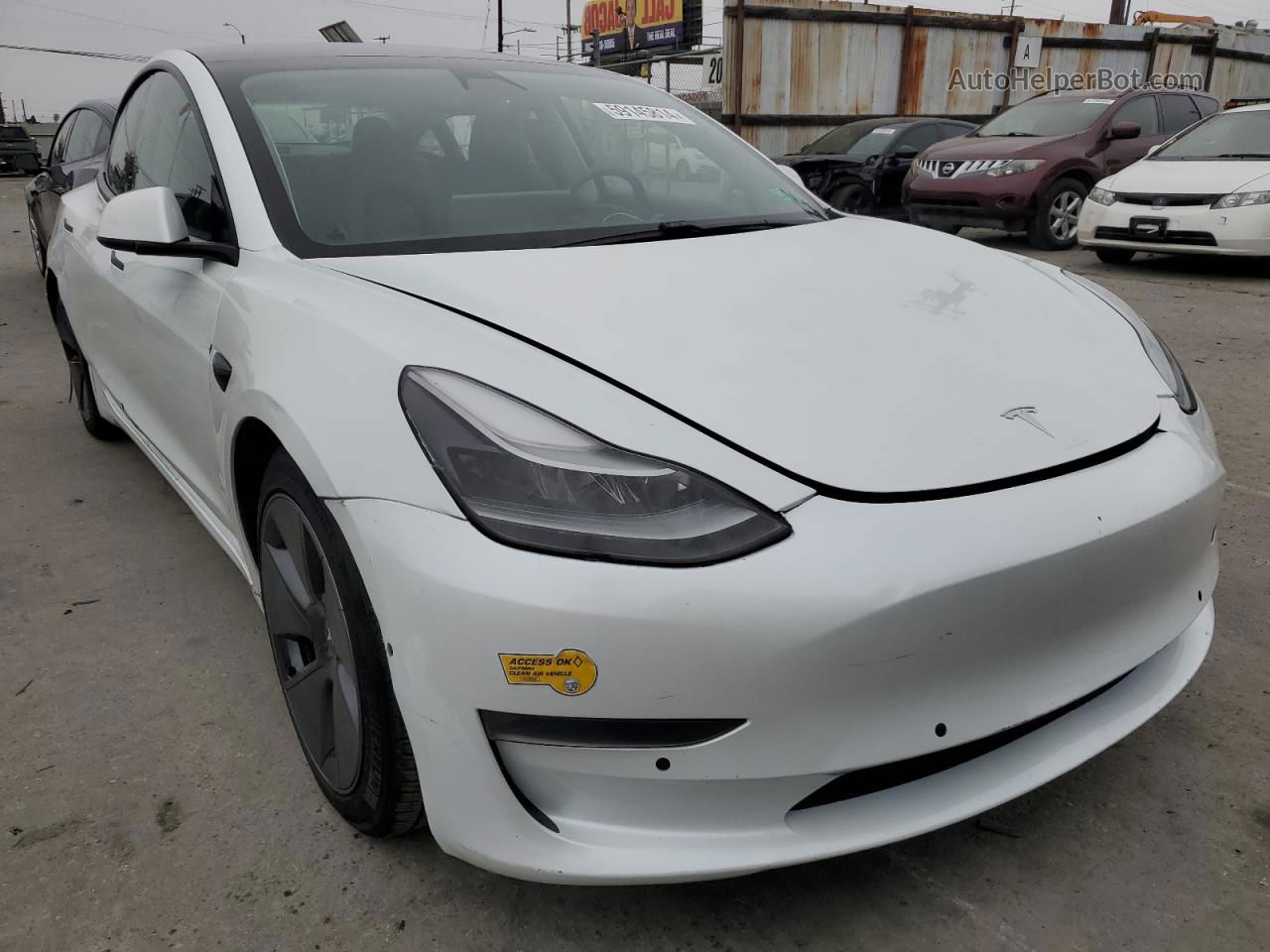 2021 Tesla Model 3  Белый vin: 5YJ3E1EA9MF022057