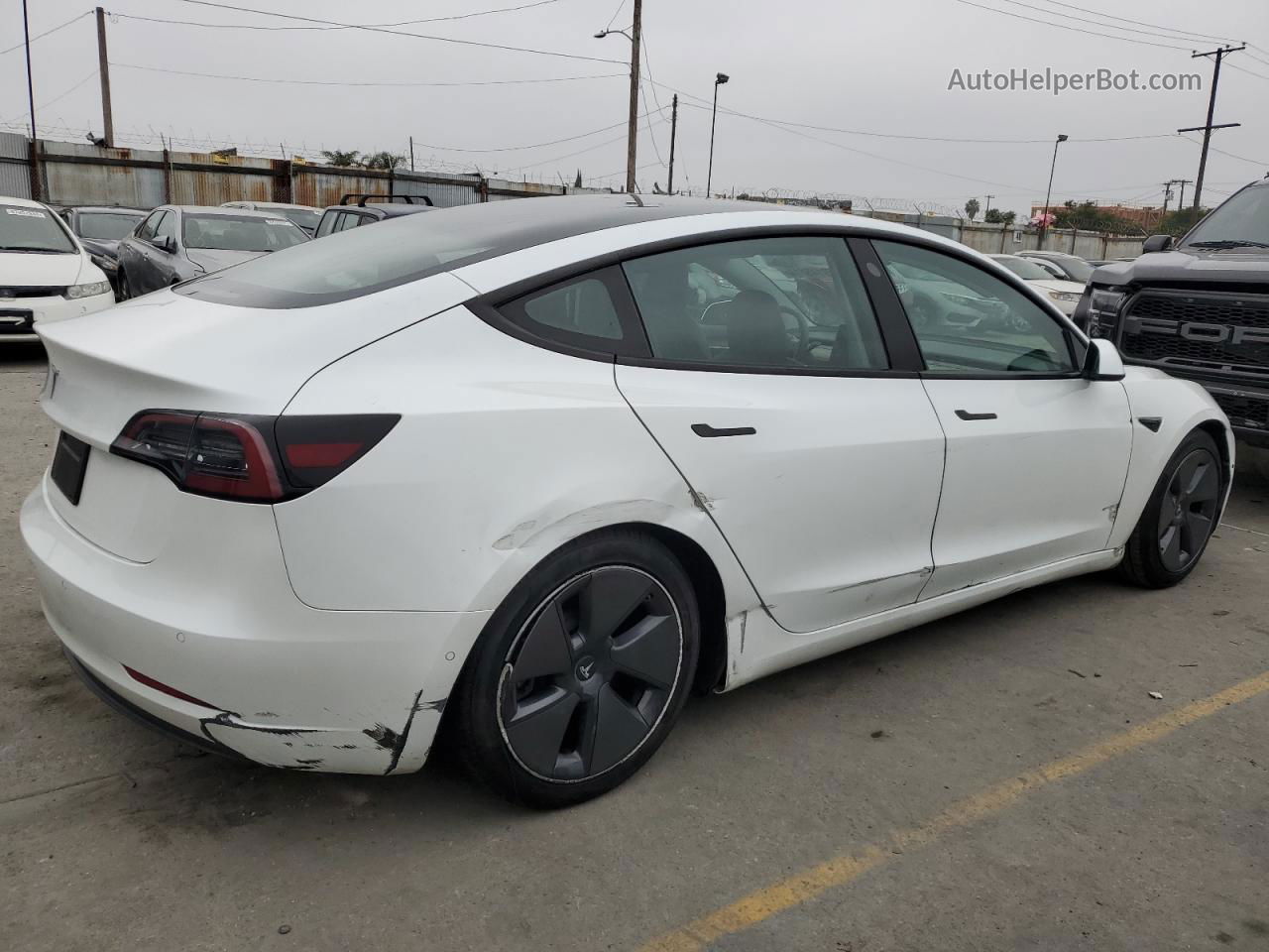 2021 Tesla Model 3  White vin: 5YJ3E1EA9MF022057