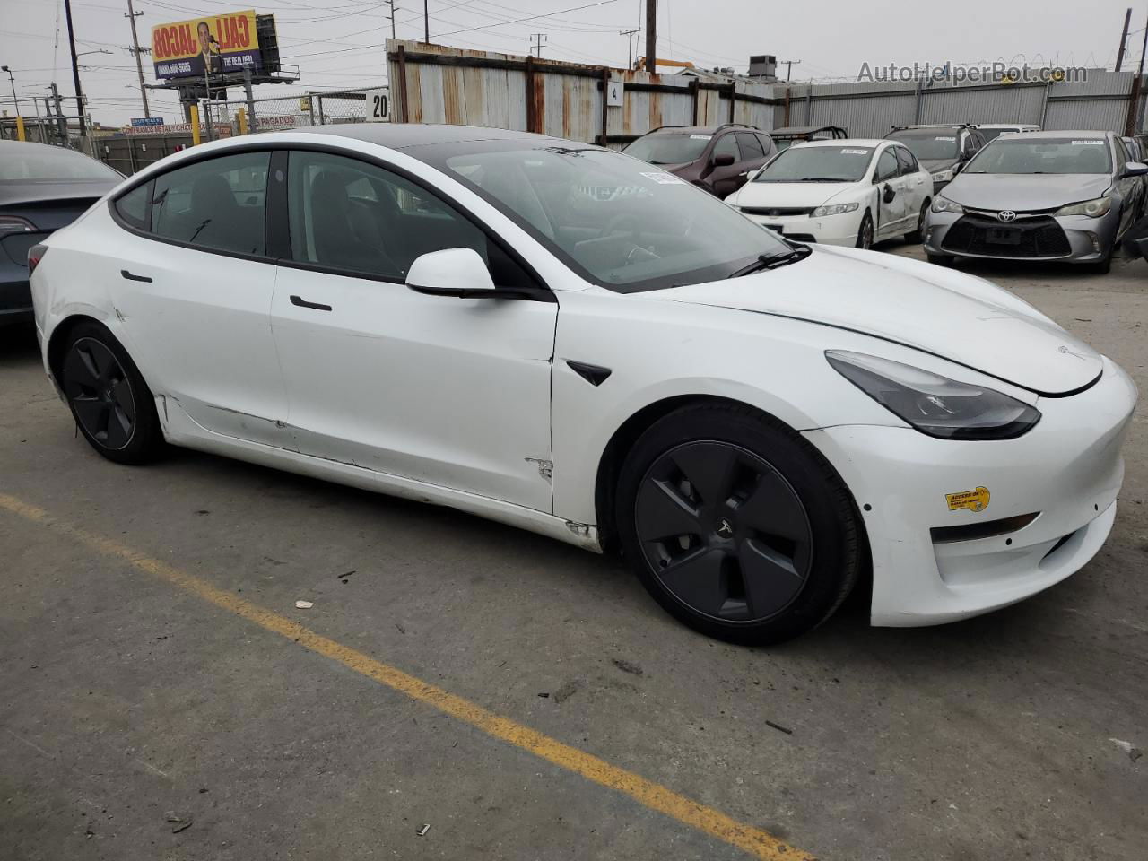 2021 Tesla Model 3  Белый vin: 5YJ3E1EA9MF022057