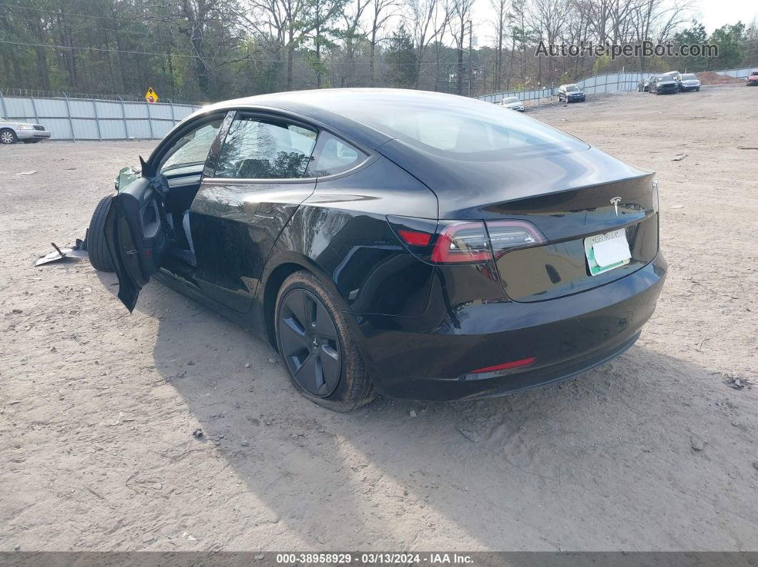 2021 Tesla Model 3 Standard Range Plus Rear-wheel Drive Black vin: 5YJ3E1EA9MF045502