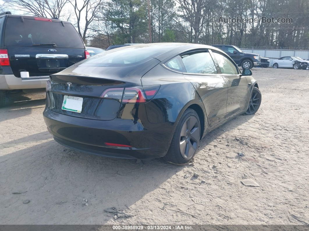 2021 Tesla Model 3 Standard Range Plus Rear-wheel Drive Black vin: 5YJ3E1EA9MF045502