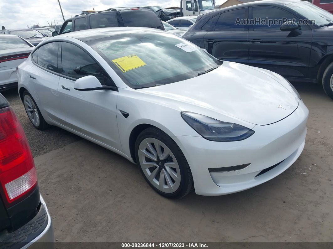 2021 Tesla Model 3 Standard Range Plus Rear-wheel Drive White vin: 5YJ3E1EA9MF051414