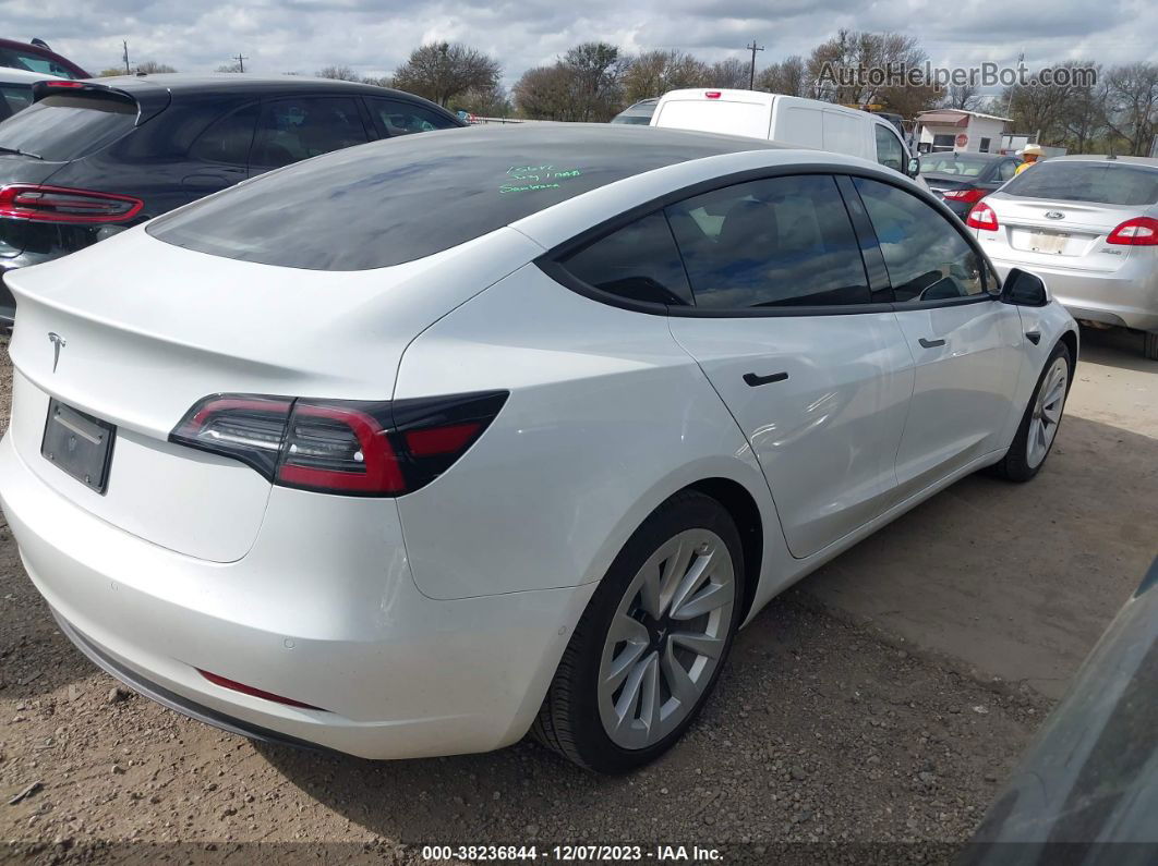 2021 Tesla Model 3 Standard Range Plus Rear-wheel Drive White vin: 5YJ3E1EA9MF051414