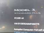 2021 Tesla Model 3 Standard Range Plus White vin: 5YJ3E1EA9MF060775