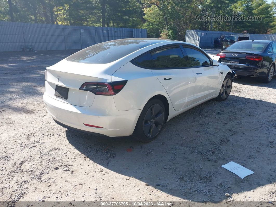 2021 Tesla Model 3 Standard Range Plus White vin: 5YJ3E1EA9MF060775