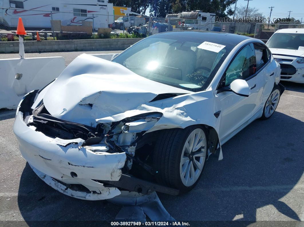 2021 Tesla Model 3 Standard Range Plus Rear-wheel Drive White vin: 5YJ3E1EA9MF071341