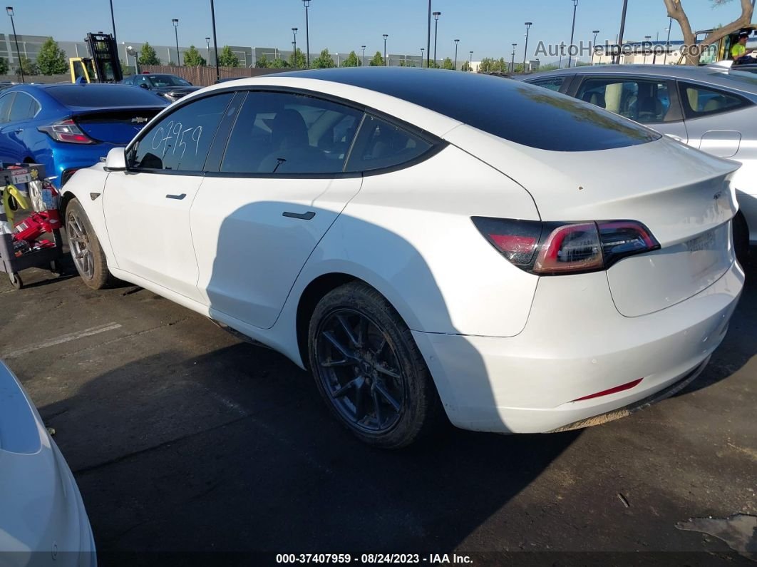 2021 Tesla Model 3 Standard Range Plus White vin: 5YJ3E1EA9MF072067