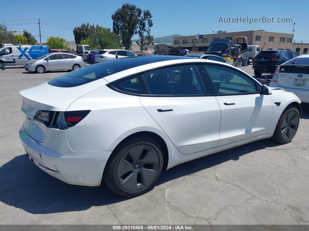 2021 Tesla Model 3 Standard Range Plus Rear-wheel Drive Белый vin: 5YJ3E1EA9MF074725