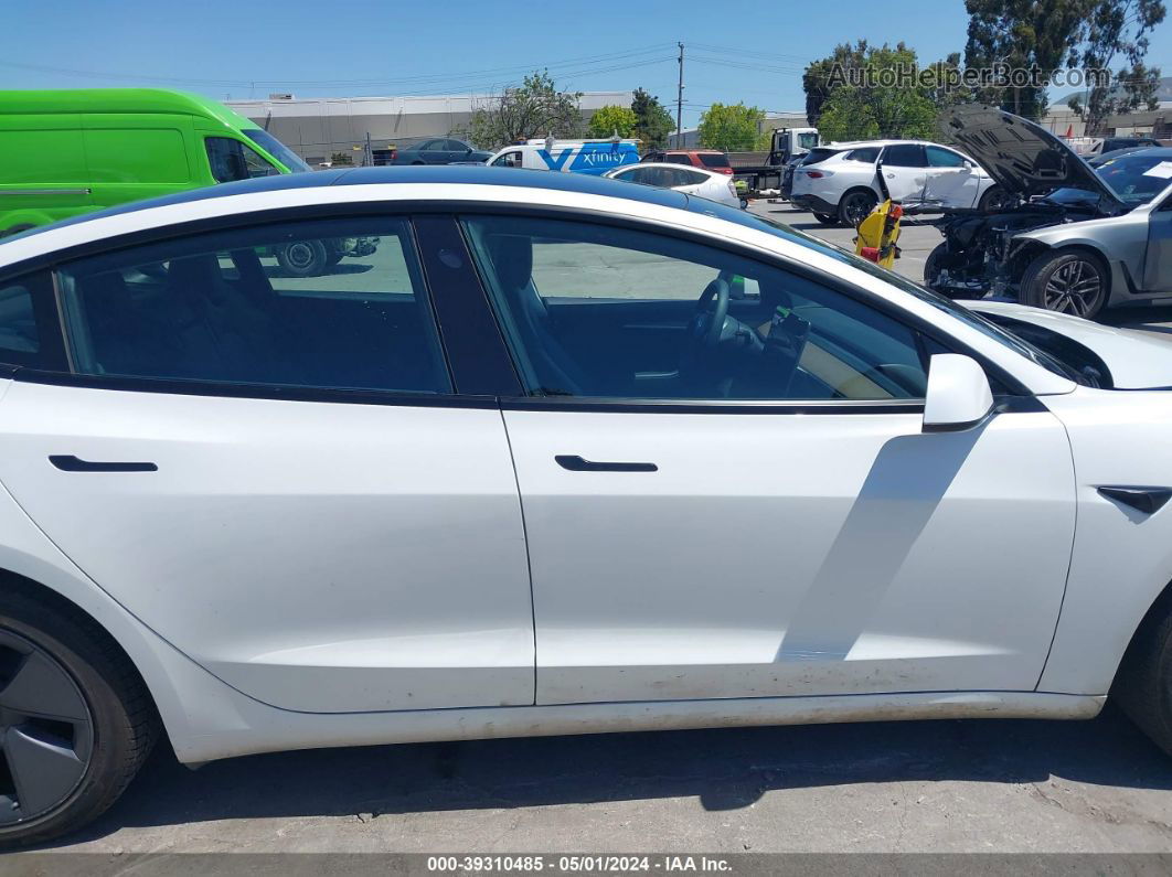 2021 Tesla Model 3 Standard Range Plus Rear-wheel Drive White vin: 5YJ3E1EA9MF074725