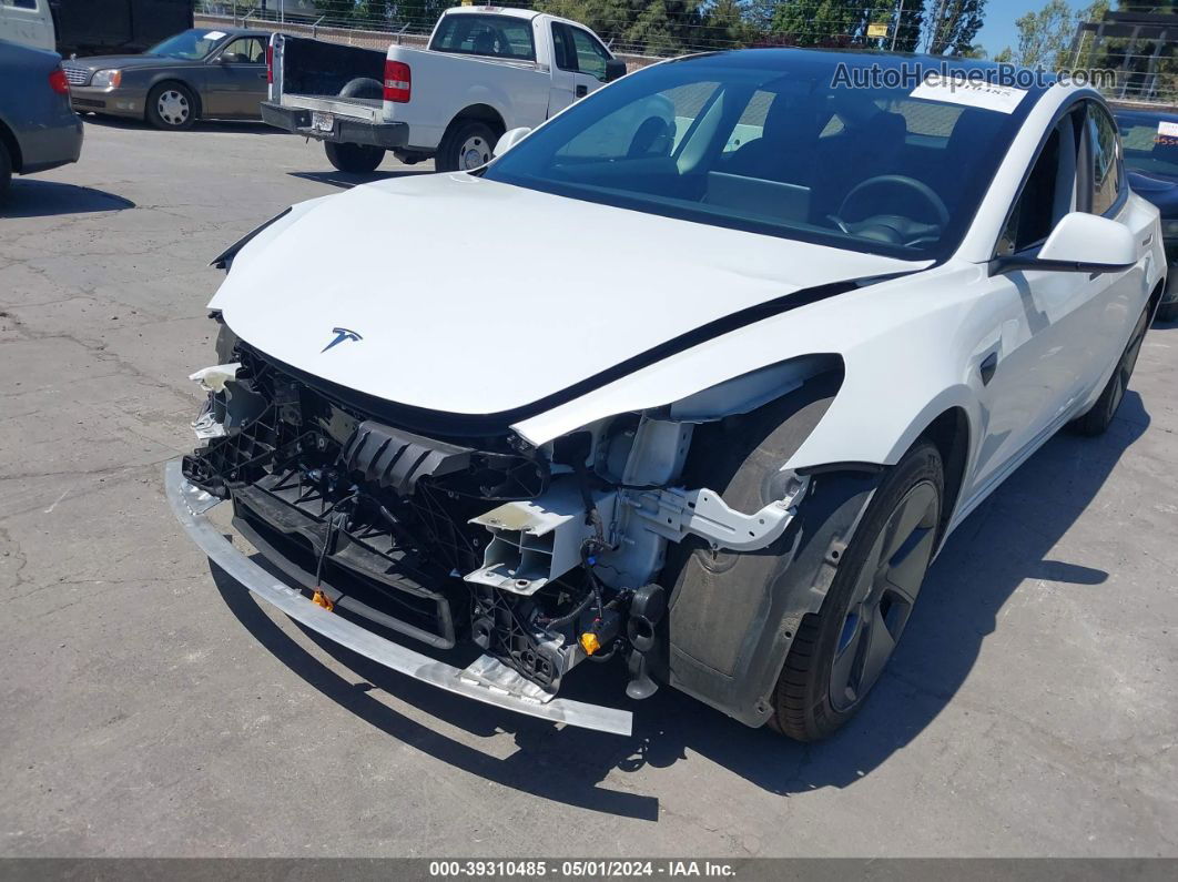 2021 Tesla Model 3 Standard Range Plus Rear-wheel Drive White vin: 5YJ3E1EA9MF074725