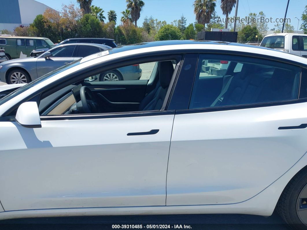 2021 Tesla Model 3 Standard Range Plus Rear-wheel Drive White vin: 5YJ3E1EA9MF074725