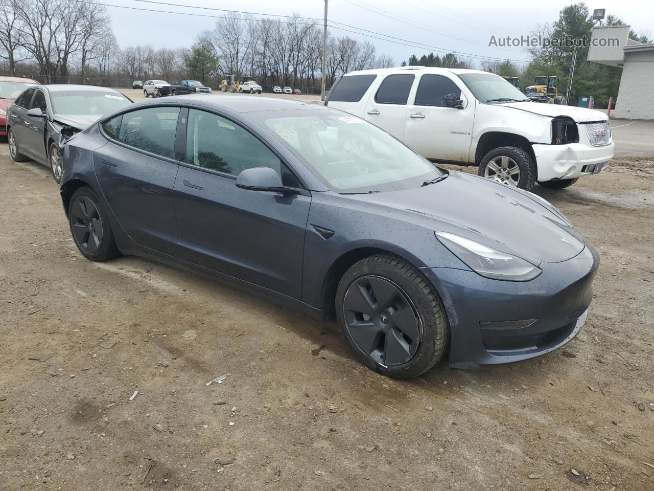 2021 Tesla Model 3  Blue vin: 5YJ3E1EA9MF084686