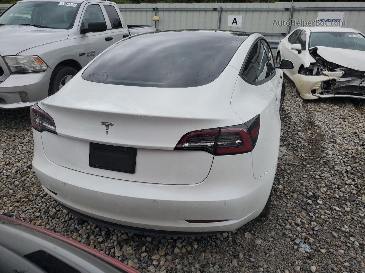 2021 Tesla Model 3  White vin: 5YJ3E1EA9MF087944