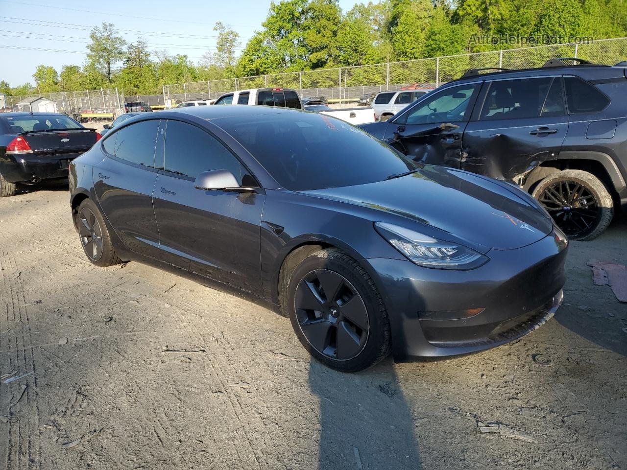 2021 Tesla Model 3  Gray vin: 5YJ3E1EA9MF850268