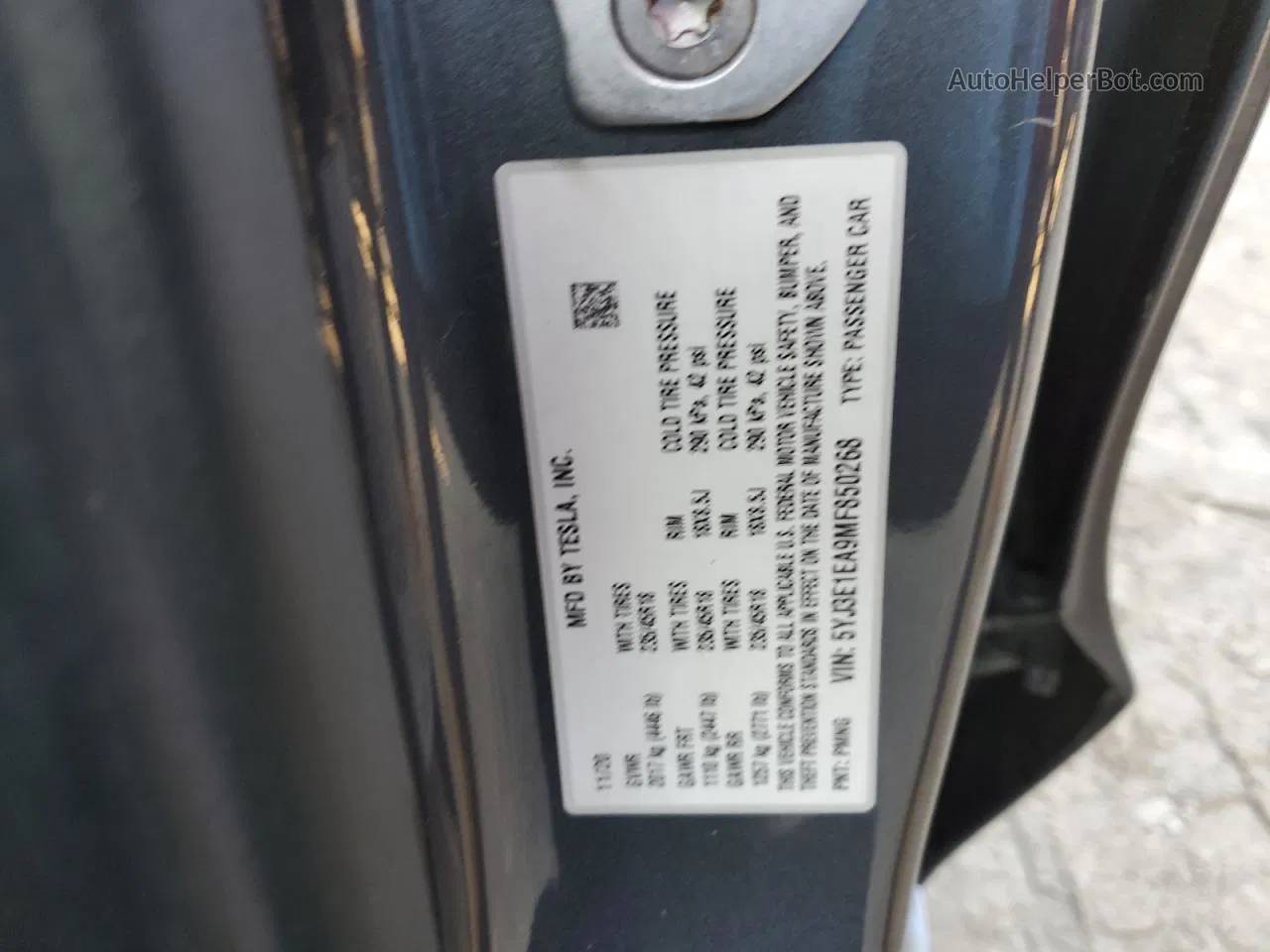 2021 Tesla Model 3  Gray vin: 5YJ3E1EA9MF850268