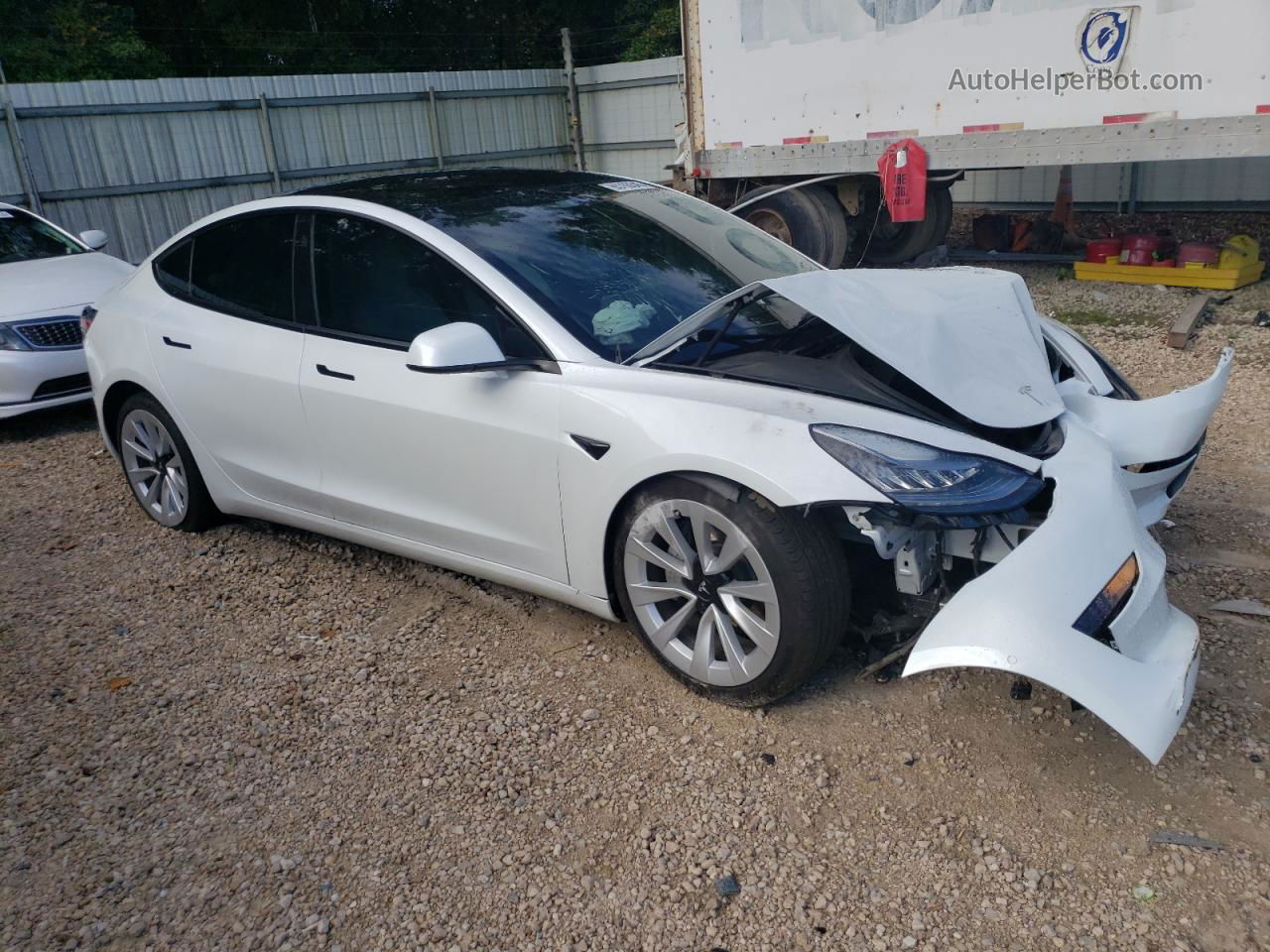 2021 Tesla Model 3  White vin: 5YJ3E1EA9MF853431