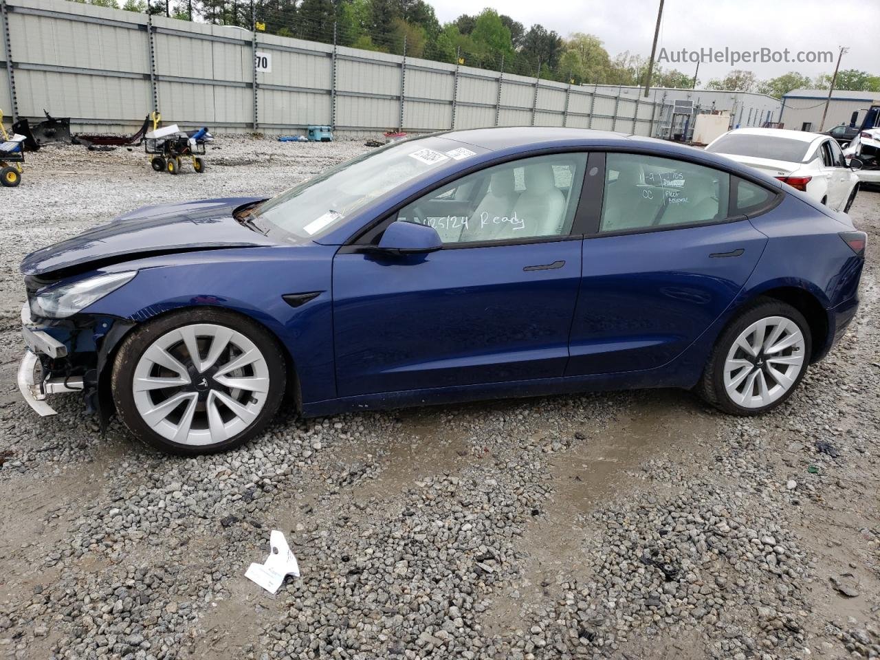 2021 Tesla Model 3  Синий vin: 5YJ3E1EA9MF853848