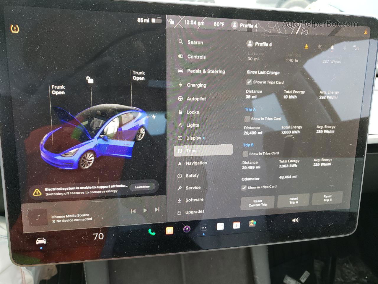 2021 Tesla Model 3  Синий vin: 5YJ3E1EA9MF853848