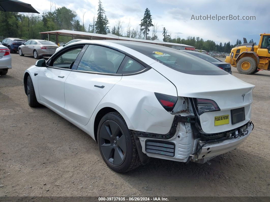 2021 Tesla Model 3 Standard Range Plus Rear-wheel Drive White vin: 5YJ3E1EA9MF871606