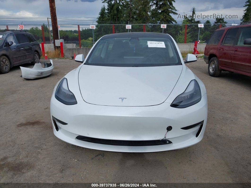 2021 Tesla Model 3 Standard Range Plus Rear-wheel Drive White vin: 5YJ3E1EA9MF871606