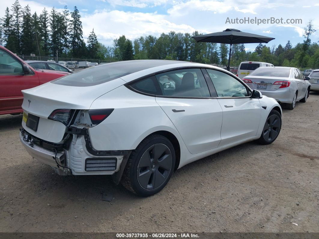 2021 Tesla Model 3 Standard Range Plus Rear-wheel Drive White vin: 5YJ3E1EA9MF871606