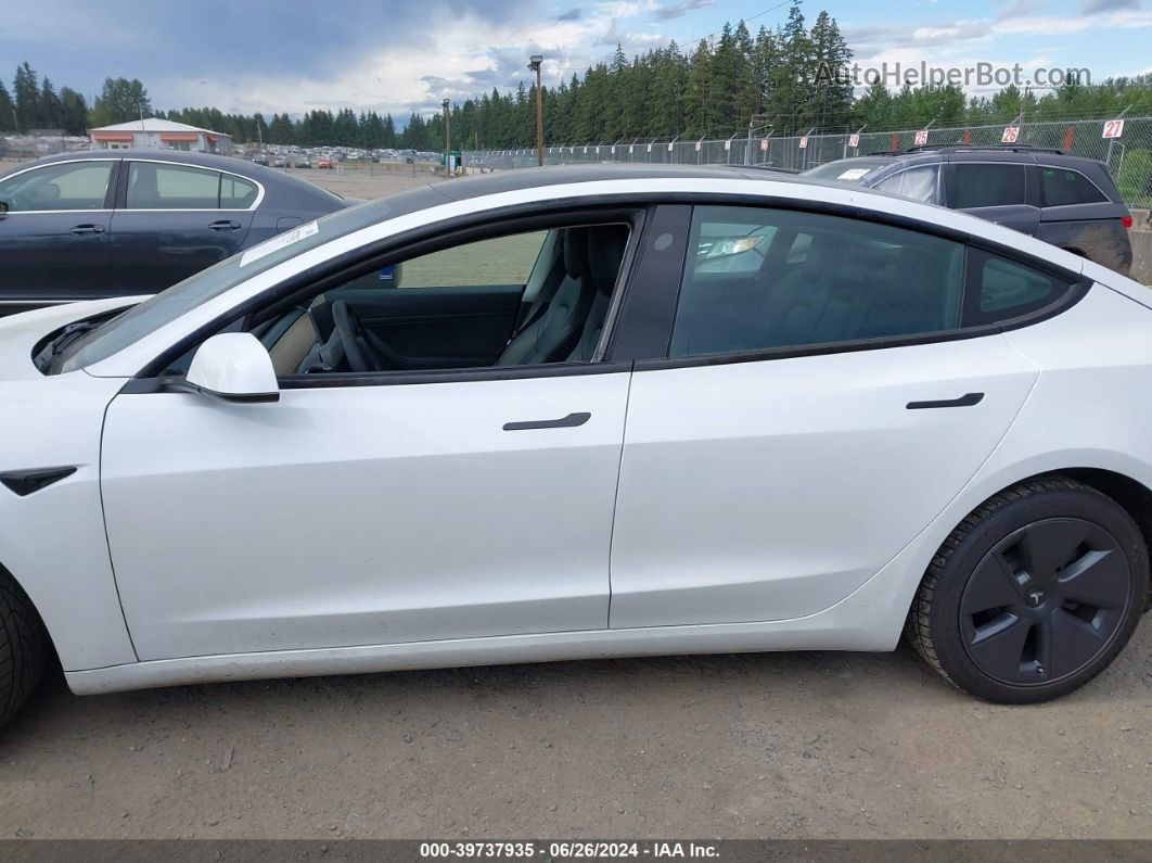 2021 Tesla Model 3 Standard Range Plus Rear-wheel Drive White vin: 5YJ3E1EA9MF871606