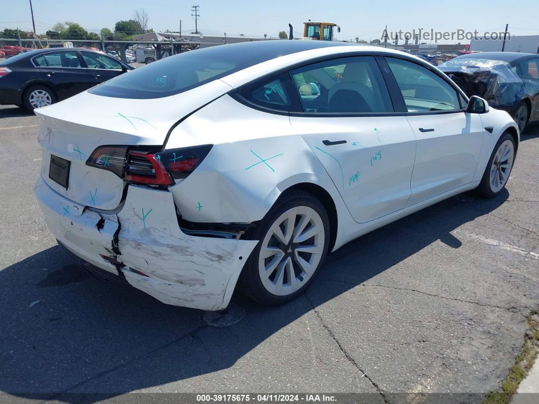 2021 Tesla Model 3 Standard Range Plus Rear-wheel Drive White vin: 5YJ3E1EA9MF874814