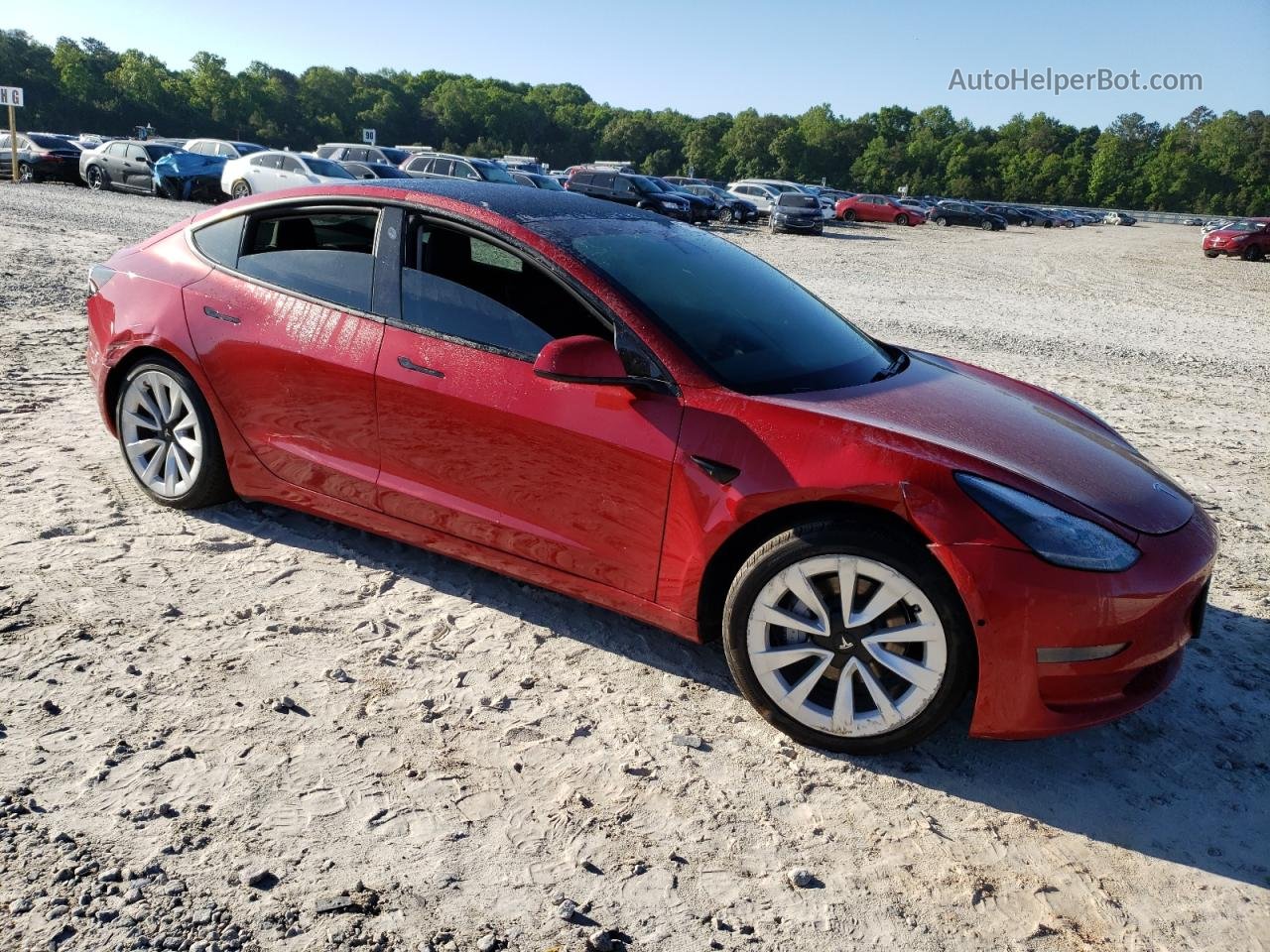2021 Tesla Model 3  Red vin: 5YJ3E1EA9MF878507