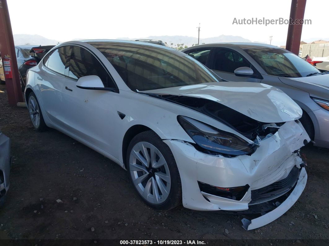 2021 Tesla Model 3 Standard Range Plus Rear-wheel Drive White vin: 5YJ3E1EA9MF921968