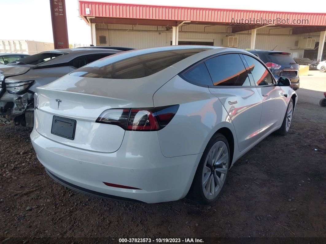 2021 Tesla Model 3 Standard Range Plus Rear-wheel Drive White vin: 5YJ3E1EA9MF921968