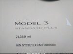 2021 Tesla Model 3 Standard Range Plus Синий vin: 5YJ3E1EA9MF989560