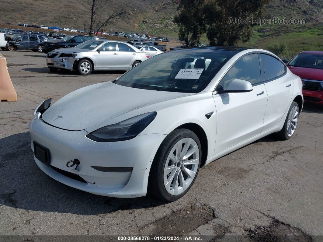 2021 Tesla Model 3 Standard Range Plus Rear-wheel Drive White vin: 5YJ3E1EA9MF991552