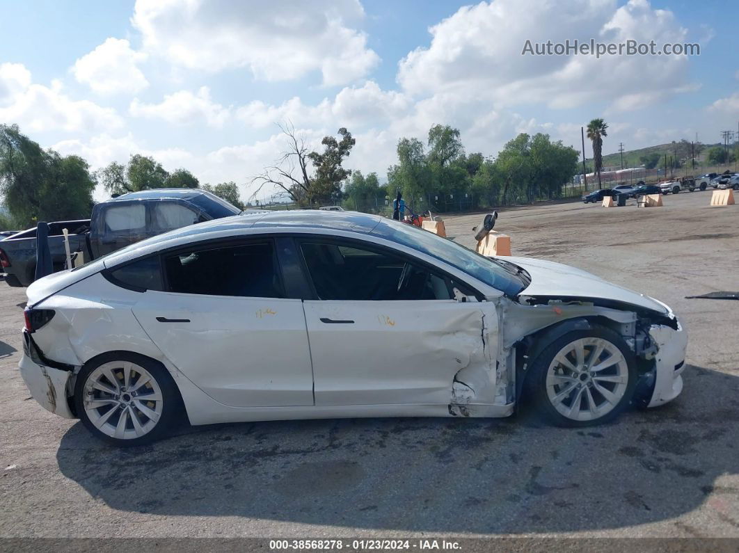 2021 Tesla Model 3 Standard Range Plus Rear-wheel Drive White vin: 5YJ3E1EA9MF991552