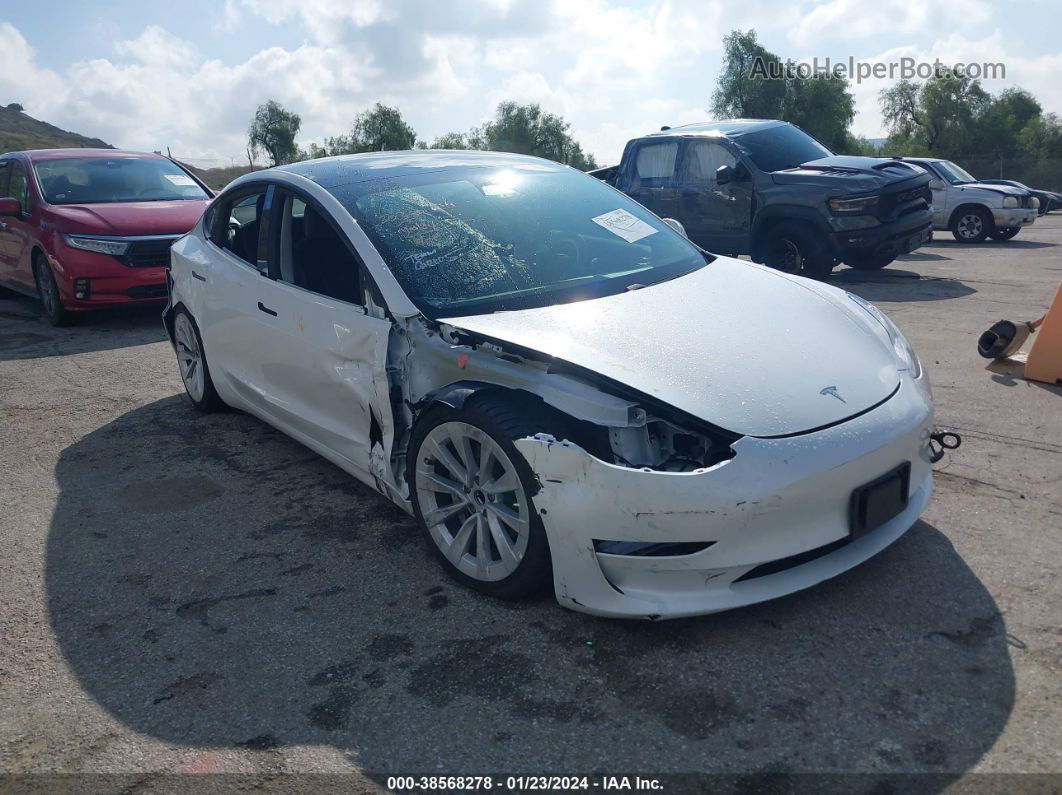 2021 Tesla Model 3 Standard Range Plus Rear-wheel Drive White vin: 5YJ3E1EA9MF991552