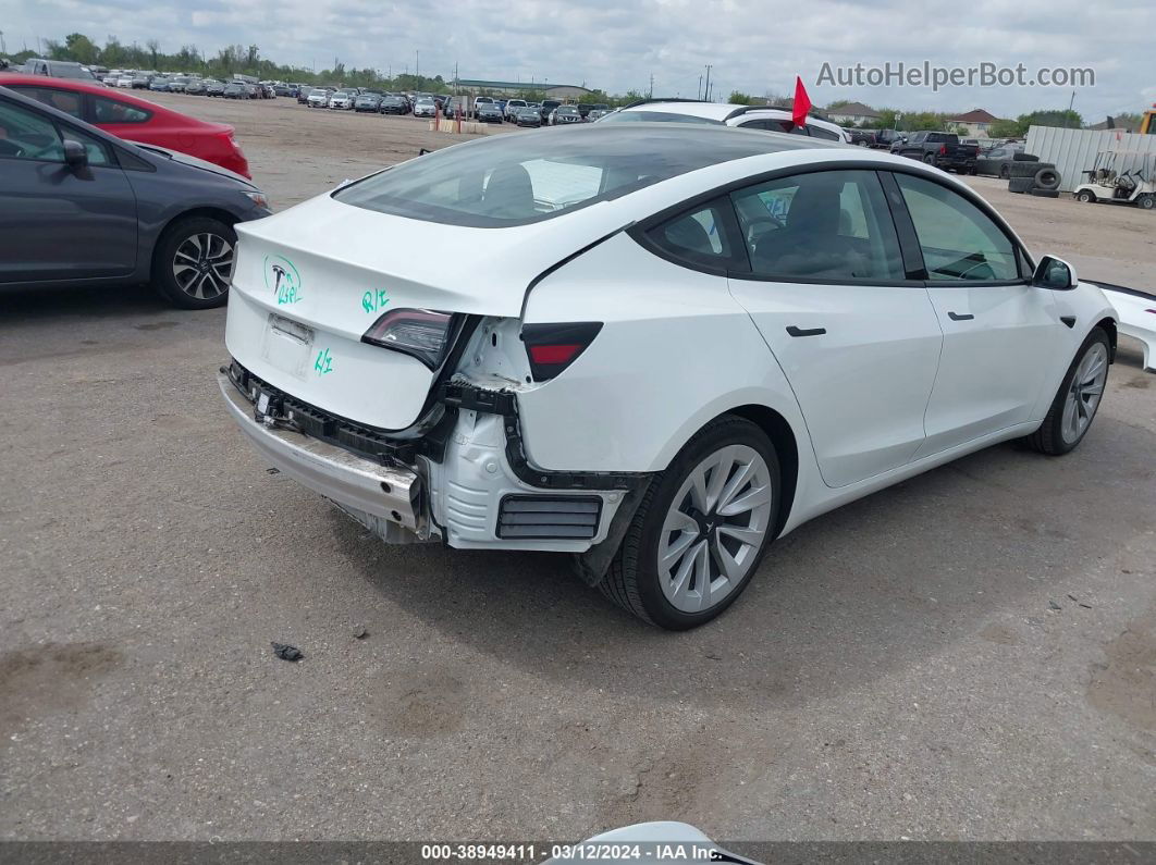 2021 Tesla Model 3 Standard Range Plus Rear-wheel Drive White vin: 5YJ3E1EA9MF998405