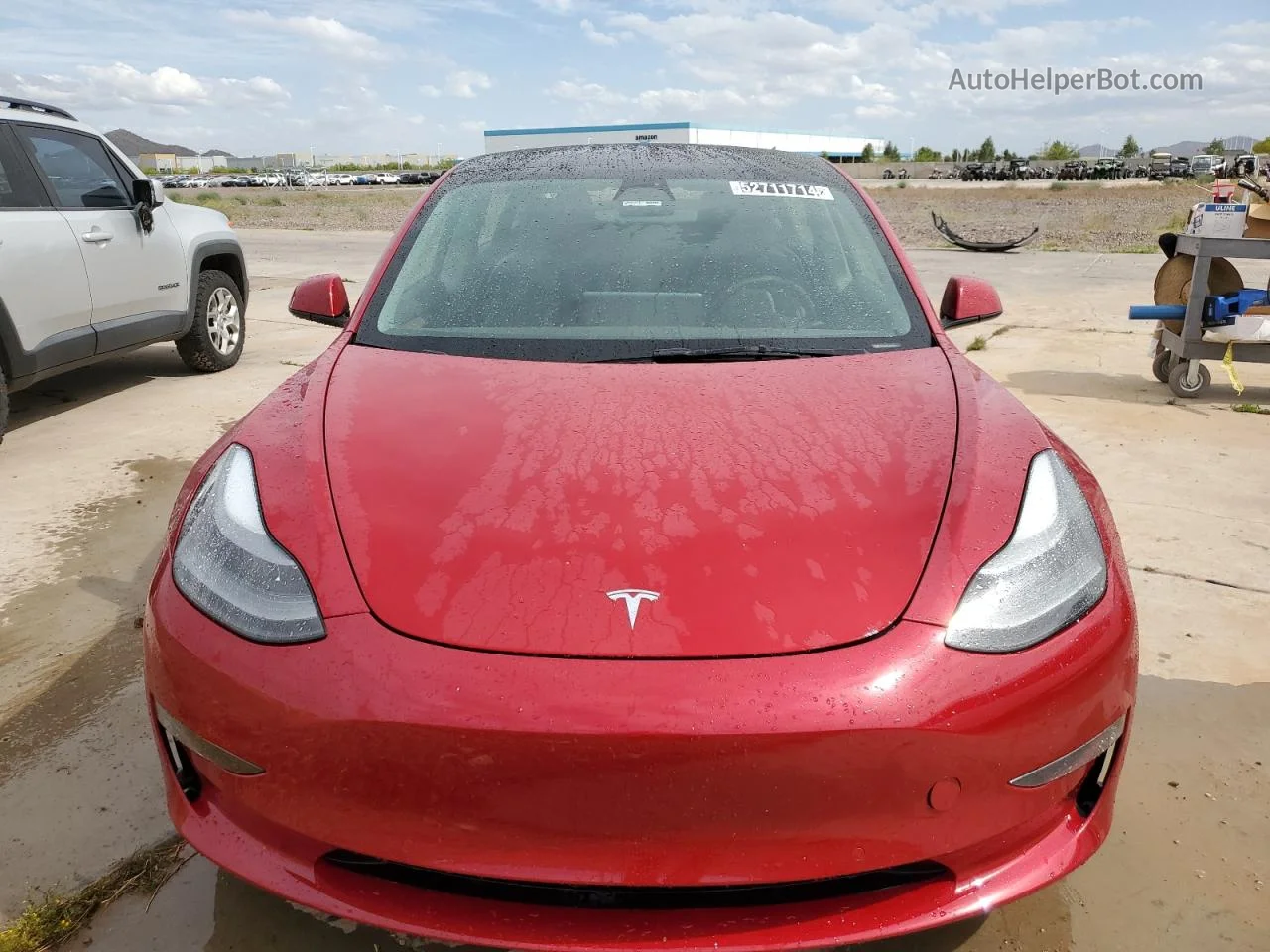 2022 Tesla Model 3  Red vin: 5YJ3E1EA9NF187298