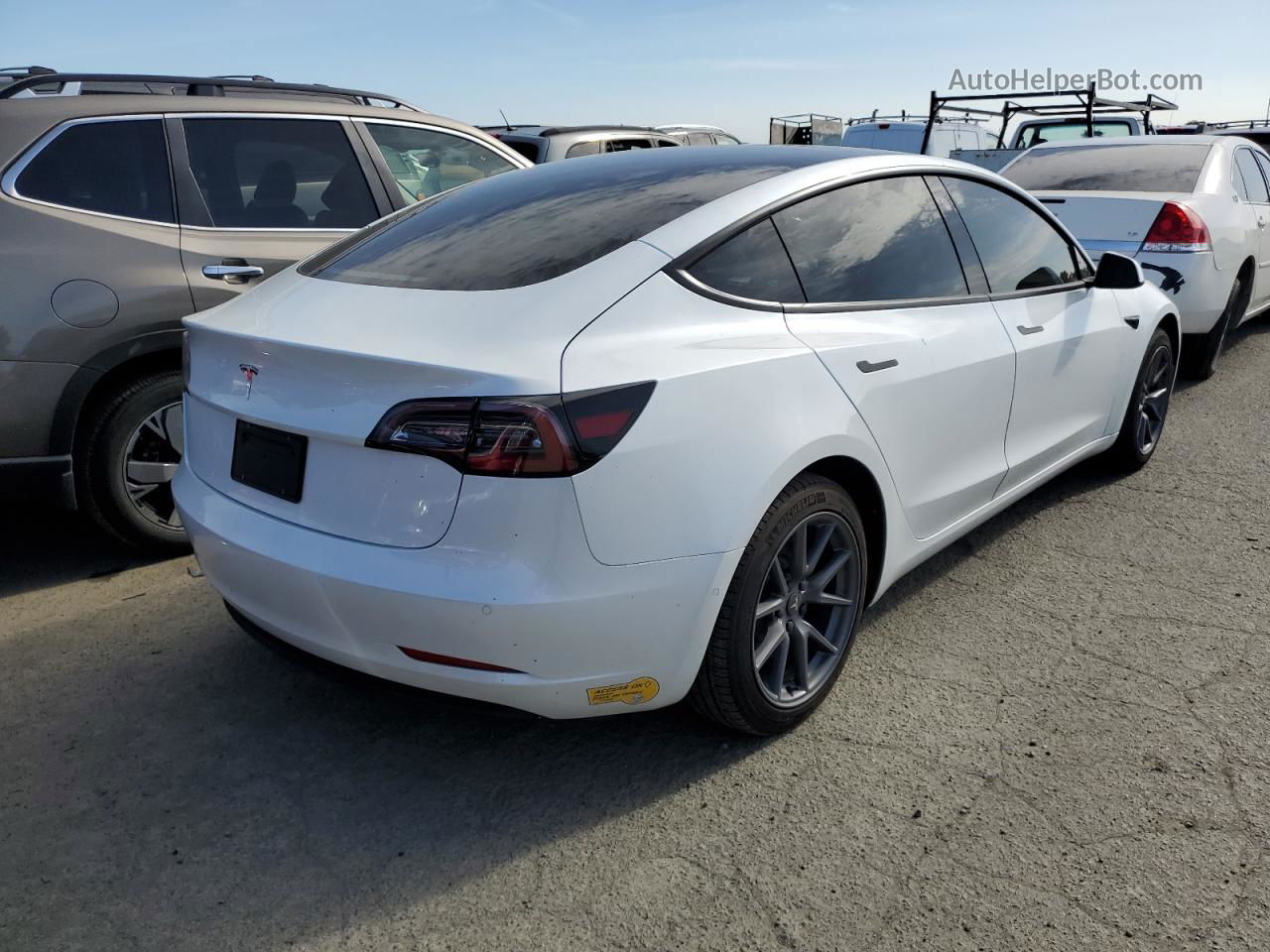 2022 Tesla Model 3  White vin: 5YJ3E1EA9NF238766