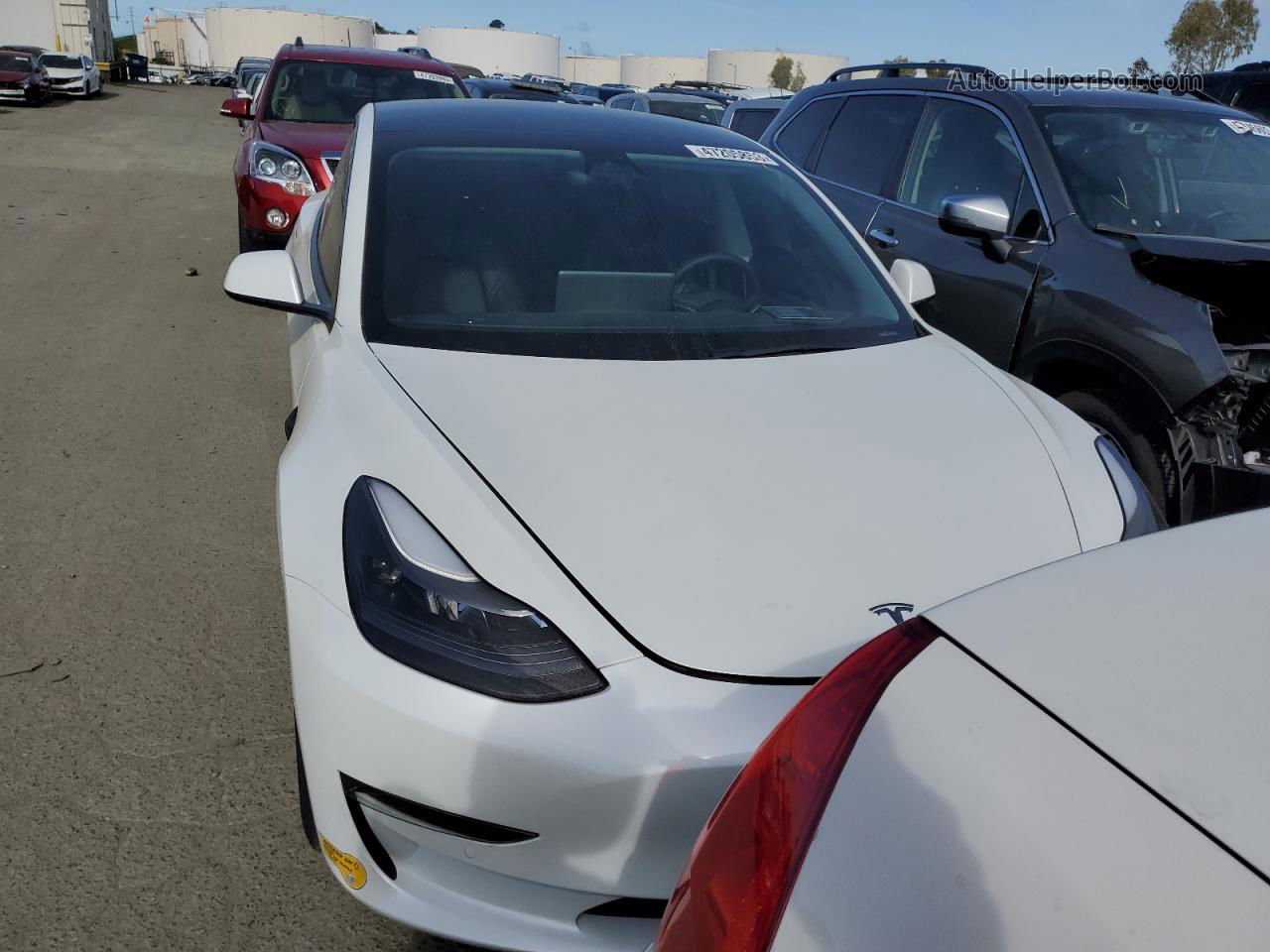 2022 Tesla Model 3  White vin: 5YJ3E1EA9NF238766